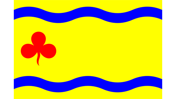 Vlag gemeente Hardenberg - in kleur op transparante achtergrond - 600 * 337 pixels 